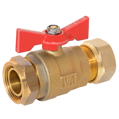 Vatette kulventil fullfl. Rak Lekande 22